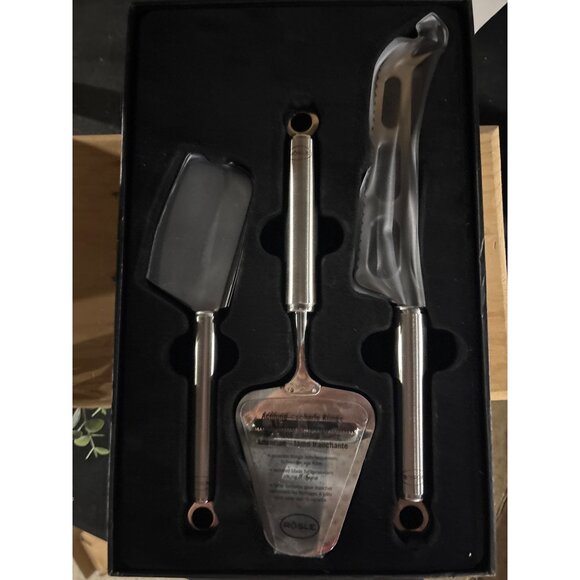 Rösle 3-Piece Stainless Steel Cheese Knife & Spreader Set NIB - Picture 4 of 16